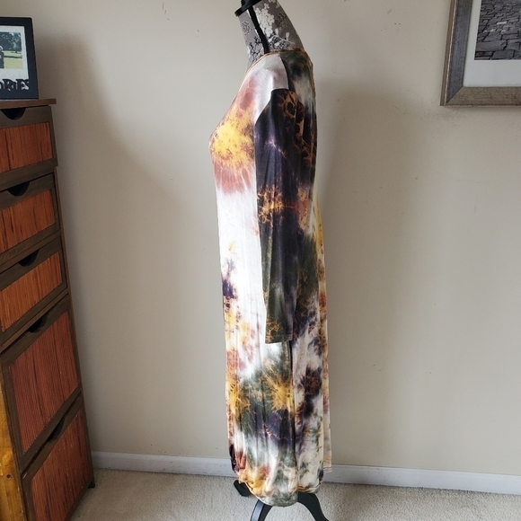 Simply Southern Colection tie dye Ling sleeve dress Sz. L - Picture 3 of 7